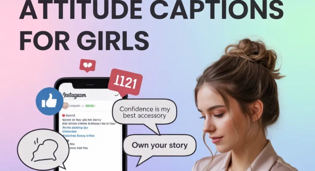 attitude instagram captions for girls for selfies, posts, and reels to boost social engagement