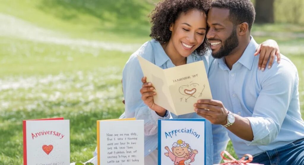 Types of wedding anniversary wishes including romantic, heartfelt, and funny anniversary messages shared between loving couples.