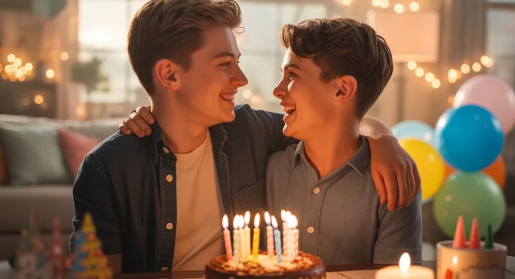 Best birthday wishes for brother with emotional and happy celebration scene