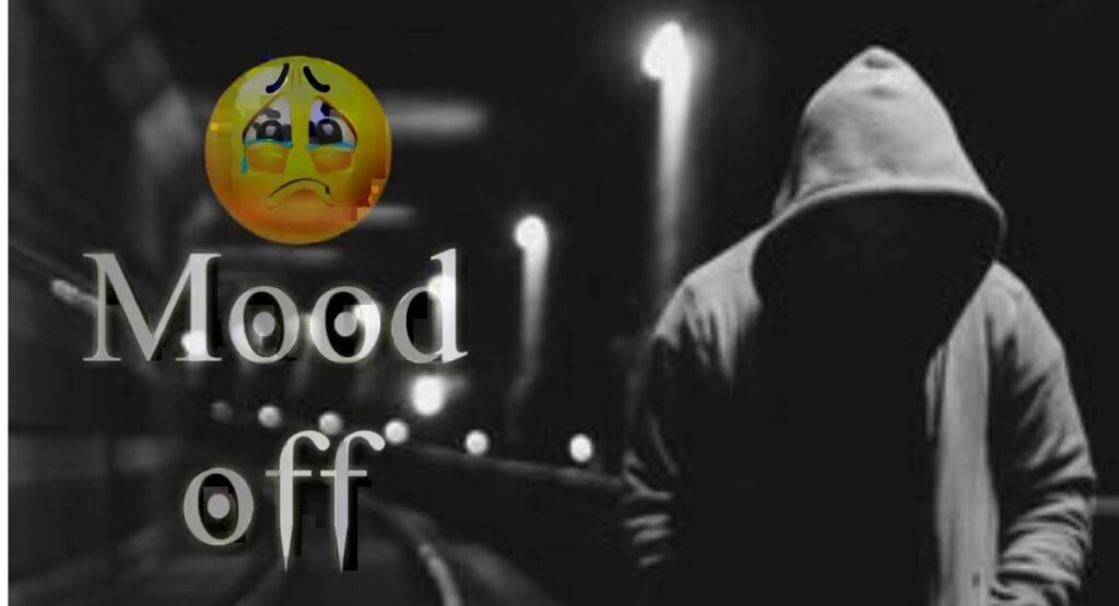 A calm and emotional scene reflecting a low mood and quiet sadness, expressing deep thoughts, inner silence, and a relatable feeling of being emotionally distant