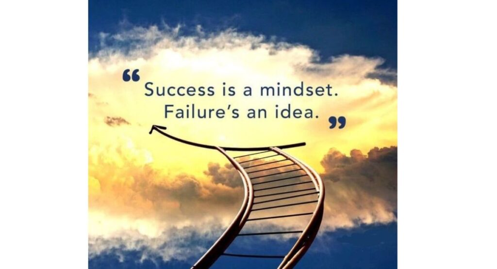 Success mindset quotes inspiring motivation, focus, and achieving goals with a positive and determined attitude