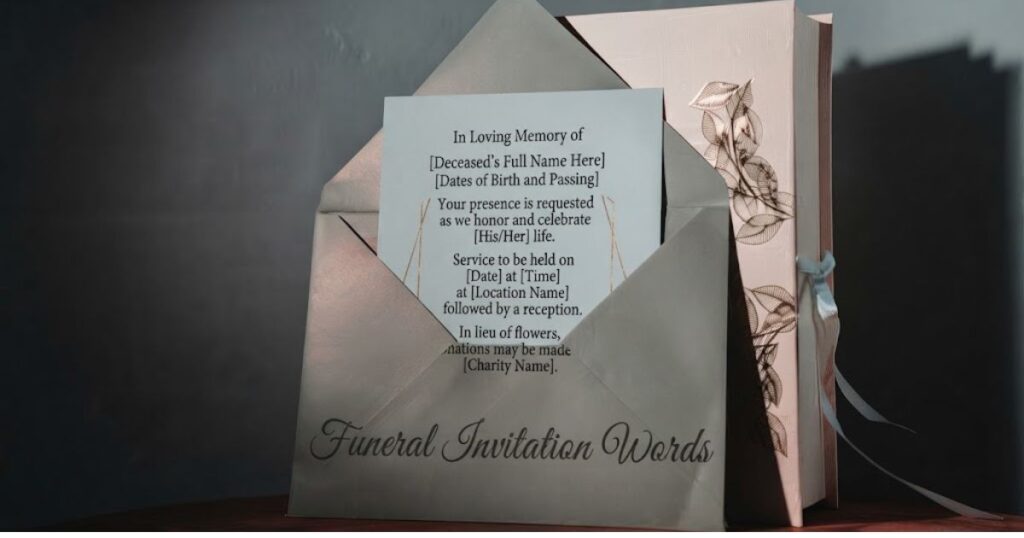 Funeral invitation wording and what to say in a respectful message